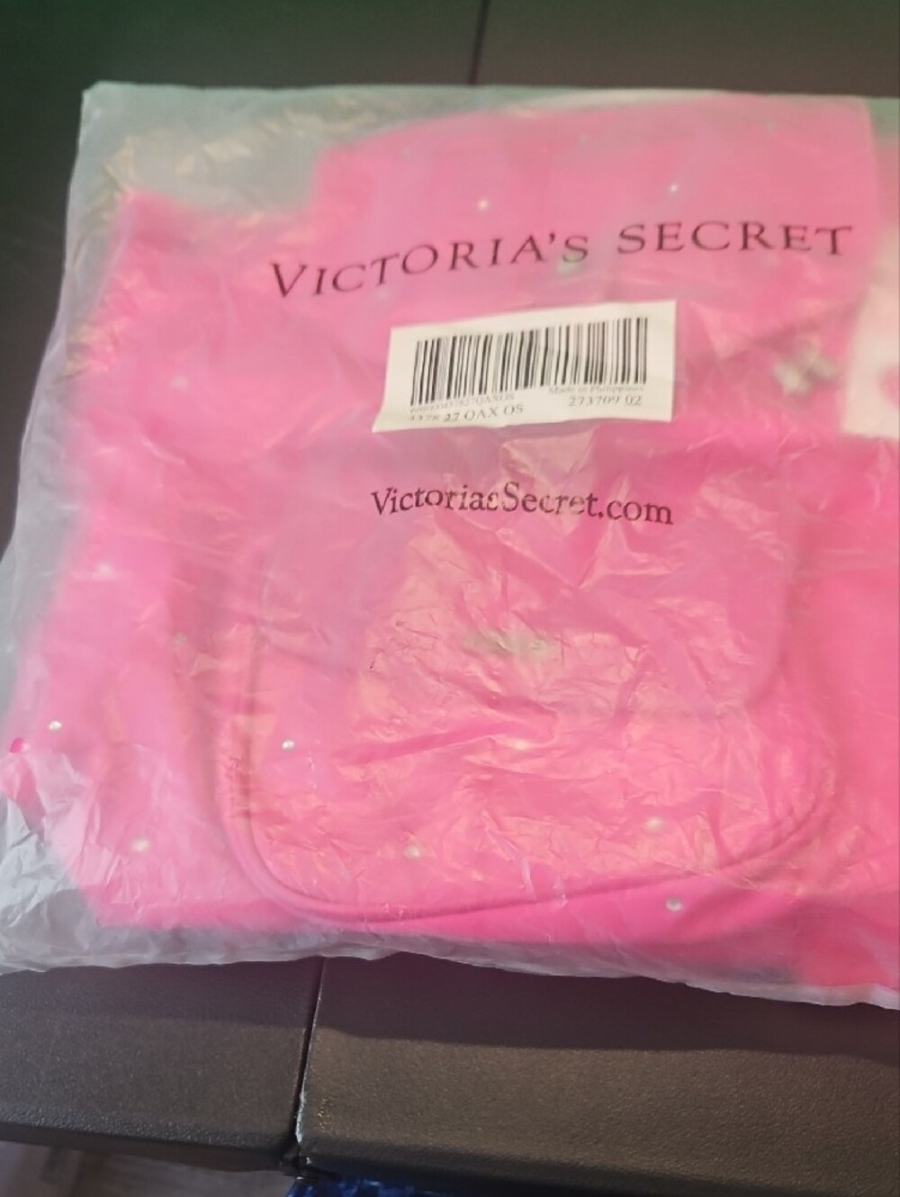 PINK Victoria's Secret Bright Pink Studded Drawstring Backpack - Picture 12 of 12